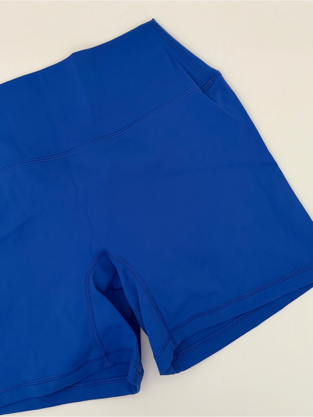 SET Active Bike Shorts Spandex Athletic Yoga Shorts Royal Blue Size Large - Picture 3 of 9